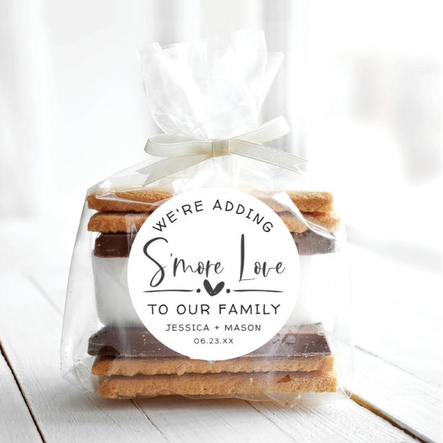 Adesivo Rustic S'more Love Favor (Criador carregado)