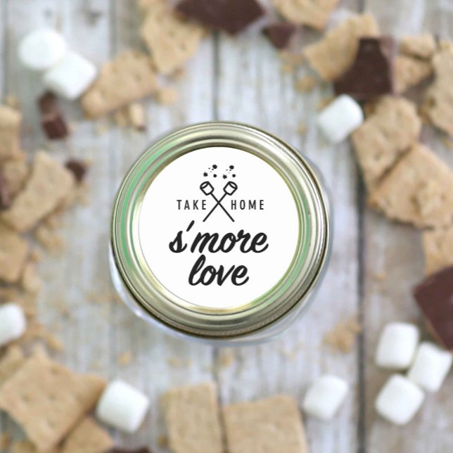 Adesivo Rustic S'more Love Wedding Favor (Criador carregado)