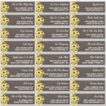 Rustic Sunflower Wood 24 Endereço de Convidado par