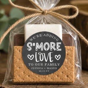 Adesivo Rustic Wedding S'more Love Favor Classic Round Sti
