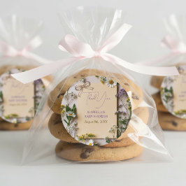 Adesivo Rustic Wildflower Baby Shower Thank You Favor