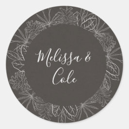 Adesivo Rustic Winter | Carvões De Envelope Para Casamento