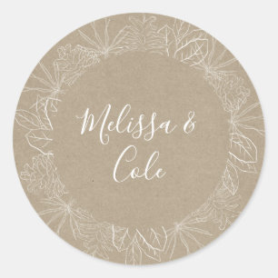 Adesivo Rustic Winter Focos De Envelope Kraft
