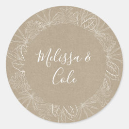 Adesivo Rustic Winter | Focos De Envelope Kraft Para Casam