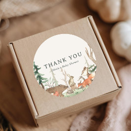 Adesivo Rustic Winter Woodland Baby Shower Favor