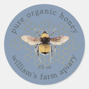 Adesivo Rústica Abelha-de-mel Dourada Apiary Honeycomb Vin