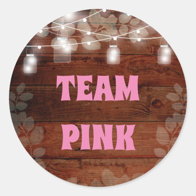 Adesivo Rústica Corda Luz do Gênero do Bebê Revelar Adesiv (Frente)