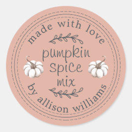 Adesivo Rústica Homemade Pumpkin Spice Mix Dusty Pink
