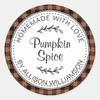 Rústica Homemade Pumpkin Spice TerraCotta Check