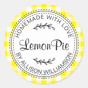 Adesivo Rústico Bofo Caseiro Limão Pie Amarelo