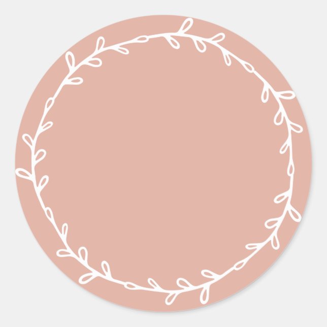 Adesivo Rústico Caseiro Rosa Empoeirado Escreva Em  (Frente)