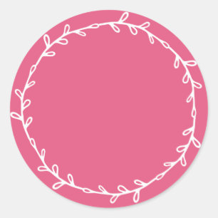 Adesivo Rústico Caseiro Rosa Quente para Escrever