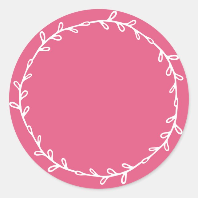 Adesivo Rústico Caseiro Rosa Quente para Escrever (Frente)
