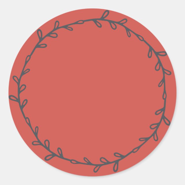 Adesivo Rústico Escrito Vermelho Quente Caseiro (Frente)