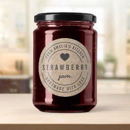 Adesivo Rústico Falso Kraft Caseiro Feito com Amor