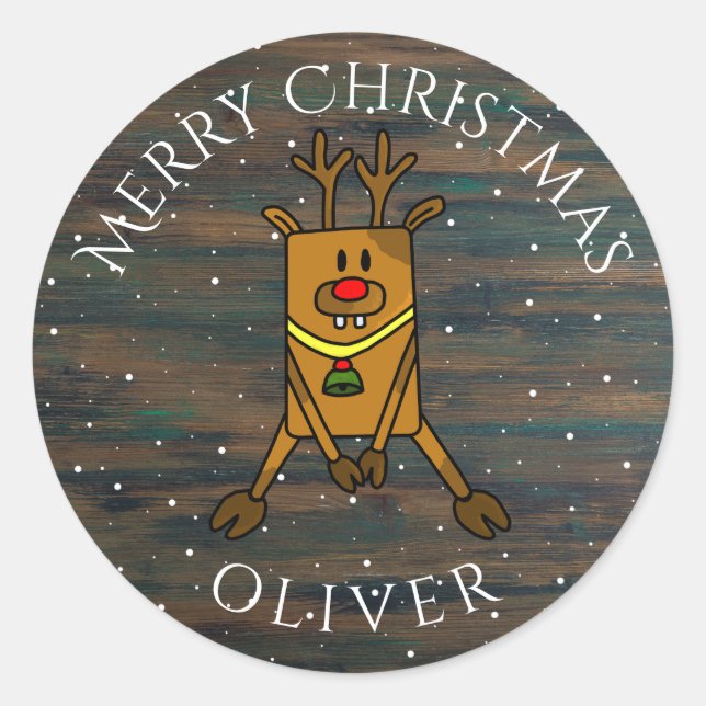 Adesivo Rústico Fofo-de-Natal (Frente)