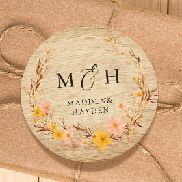 Adesivo Rústico Nêutico Boho Floral Madeira Floral