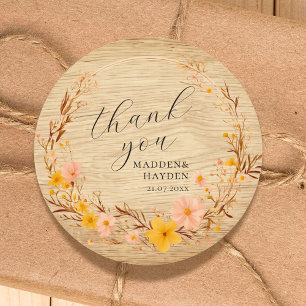 Adesivo Rústico Nêutico Boho Floral Madeira Floral