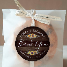 Adesivo Rústico Sangue de Girassol | Casamento Obrigado