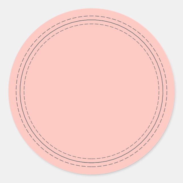 Adesivo Rústico Simples Caseiro Rosa Pastel Escreva Em (Frente)