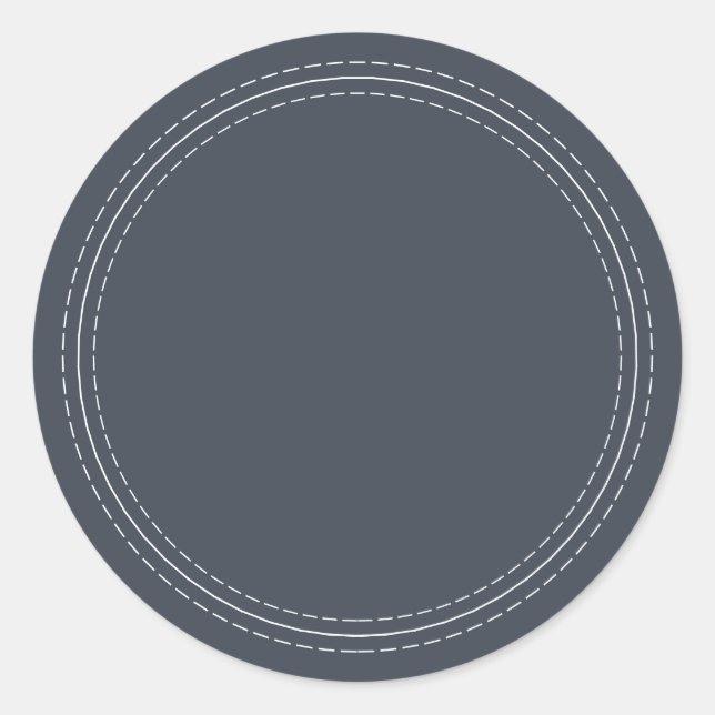 Adesivo Rústico Simples Escrito Azul Escuro Caseiro (Frente)