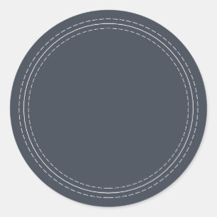 Adesivo Rústico Simples Escrito Azul Escuro Caseiro