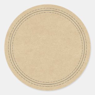 Adesivo Rústico Simples Papel Kraft Caseiro Escreva Em