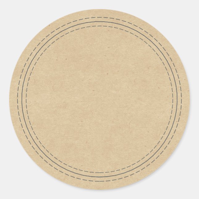 Adesivo Rústico Simples Papel Kraft Caseiro Escreva Em (Frente)