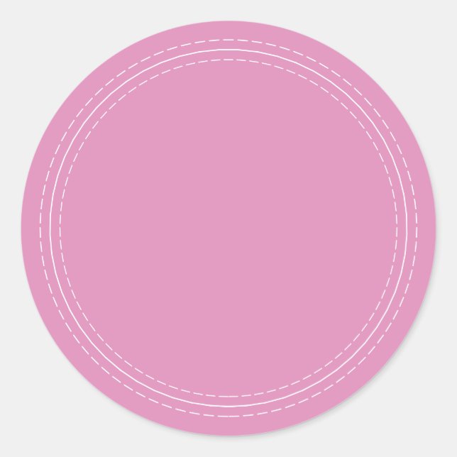 Adesivo Rústico Simples Rosa Fúcsia Escrita à Mão (Frente)