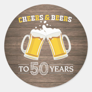 Adesivo Rústicos Saúde e Cervejas a 50 anos