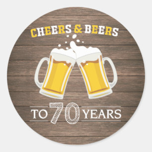 Adesivo Rústicos Saúde e Cervejas a 70 anos
