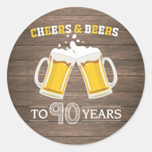 Adesivo Rústicos Saúde e Cervejas a 90 Anos