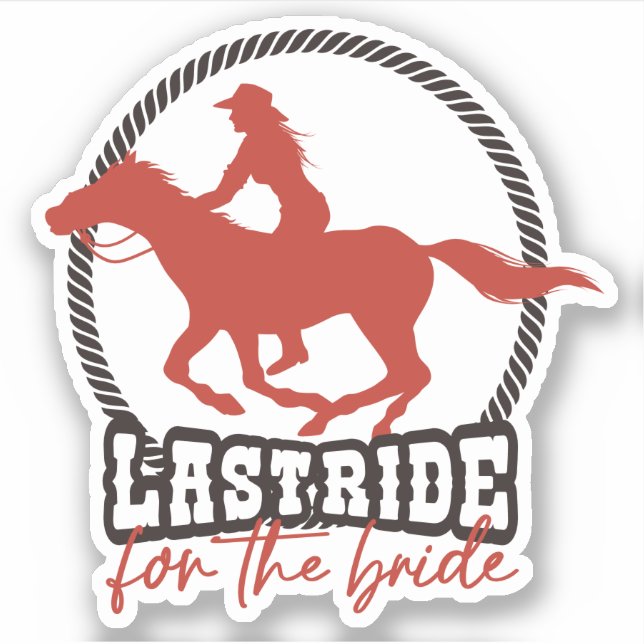 Adesivo Rusty Red Última Carona Para A Noiva (Frente)