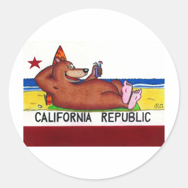Adesivo Rusty's California Bear Flag (Frente)