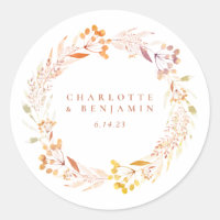Rusumn Floral Watercolor Wreath Boho Personalizado