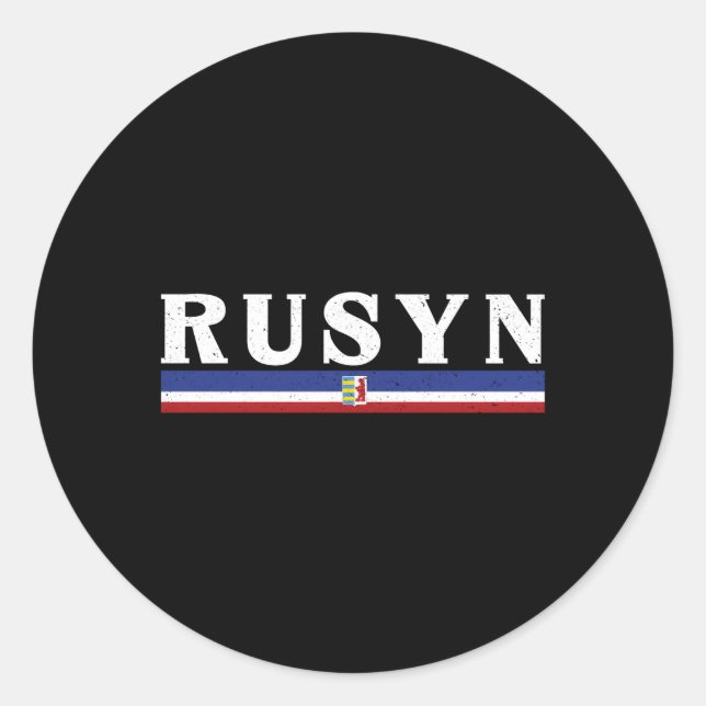 Adesivo Rusyn Carpatho - Eslavo - Etnia Cárpata Diáspora R (Frente)