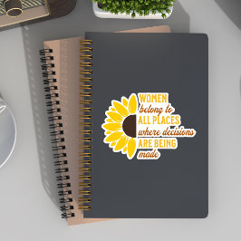 Adesivo Ruth Bader Ginsburg Feminista RGB Sunflower Yellow