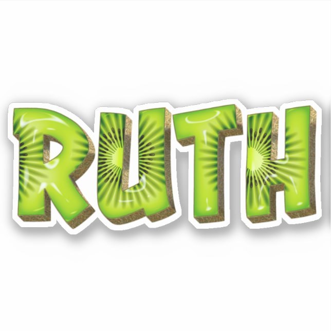 Adesivo Ruth Name Kiwi Design Aufkleber Sticker (Frente)