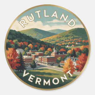 Adesivo Rutland Vermont Viagem Montanha Verde