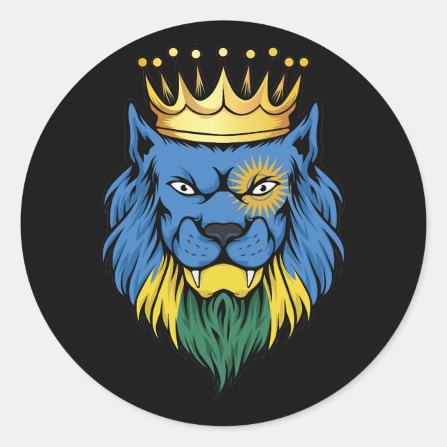 Adesivo Rwanda Lion King Flag (Frente)