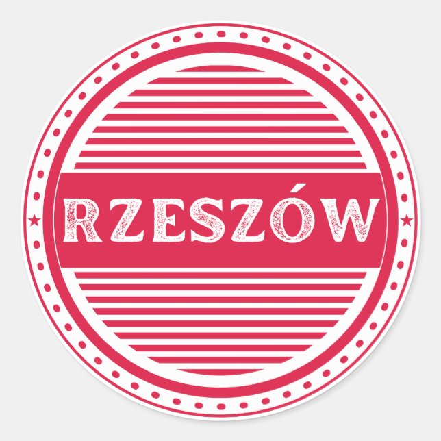 Adesivo Rzeszow City Pride Emblem – Polish Identity (Frente)
