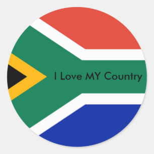 Adesivo S África Bandeira O MUSEU Zazzle Eu Amo O Meu País