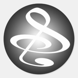 Adesivo "S", "&", e/ou nota musical de Clef de triplo