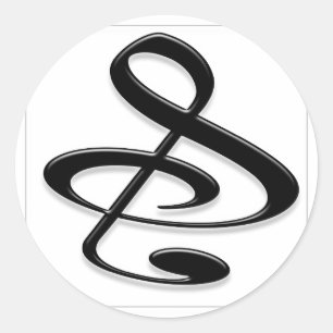Adesivo "S", "&" E/Ou Nota Musical De Limpeza Treble