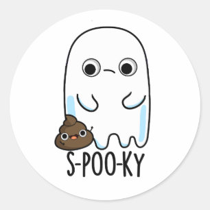Adesivo S-Poo-ky Engraçado, Ghost Poop Pun