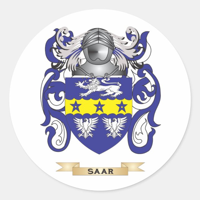 Adesivo Saar Casaco de Armas (Crest Familiar) (Frente)