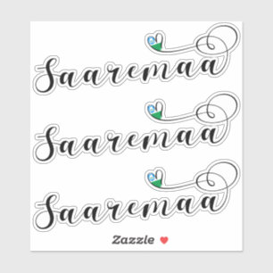 Adesivo Saaremaa Flag Heart, Estônia
