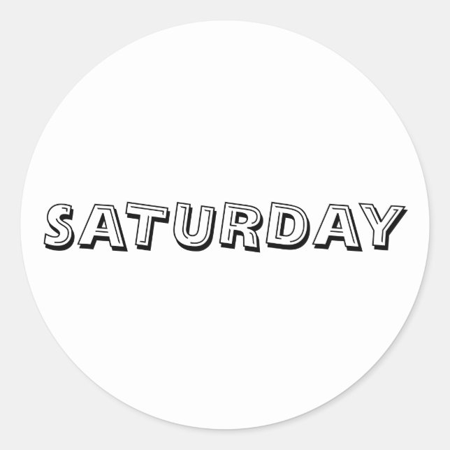 Adesivo Sábado, Alphabet Soup White Sticker, por Janz (Frente)