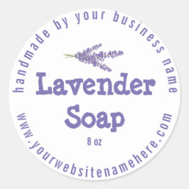 Adesivo Sabão branco roxo, Lavanda feita à mão, russo
