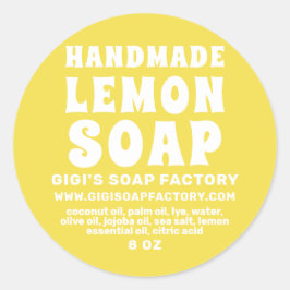 Adesivo Sabão De Limão Moderno E Manuscrito Iluminando Ama